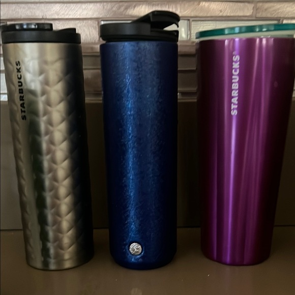 Starbucks Trio Tumbler Collection - Metallic, Navy, and Violet - Picture 1 of 13